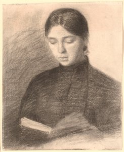 Taiteilijan sisar Anna Reading tekijältä Vilhelm Hammershøi