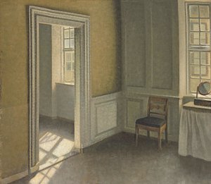 Makuuhuone, Strandgade 30, 1906 tekijältä Vilhelm Hammershoi