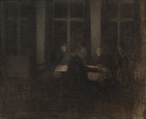 Ilta salissa tekijältä Vilhelm Hammershøi