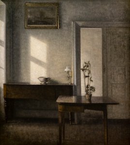 Sisustus kukkaportilla, Bredgade 25 tekijältä Vilhelm Hammershoi