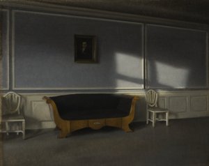 Auringonpaiste olohuoneessa III, noin 1905. tekijältä Vilhelm Hammershoi