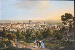 Prahan linnapiiri Hradcany, n. 1830.
