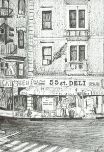 55th street New York, 2003, (muste paperille) tekijältä Vincent Alexander Booth