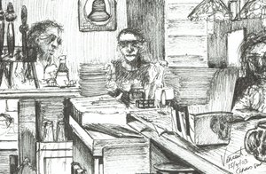 Cheers Bar Boston USA, 2003, (muste paperille) tekijältä Vincent Alexander Booth