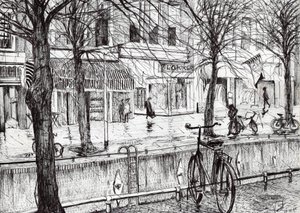 Harlingen Holland, 2005, (muste paperille) tekijältä Vincent Alexander Booth