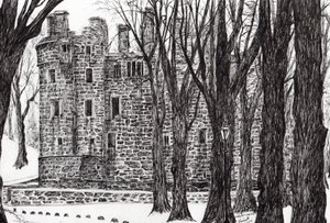 Huntly Castle Scotland, 2007, (muste paperille) tekijältä Vincent Alexander Booth