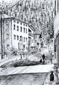 Pääkatu Dontissa Italiassa, 2019 tekijältä Vincent Alexander Booth