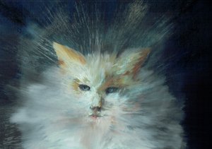 Monty fluffball, 2015, (öljy kankaalle) tekijältä Vincent Alexander Booth