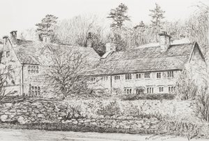 Mottistone Hall Isle of Wight, 2008 (muste paperille) tekijältä Vincent Alexander Booth