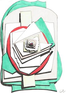Over, 2017, (värillinen muste paperille)