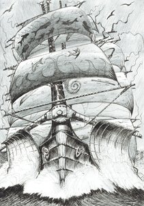 Storm Creators Alboran Sea, 2017, (muste paperille) tekijältä Vincent Alexander Booth