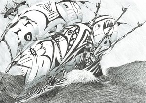 Storm Creators Arabian Sea, 2017, (muste paperille) tekijältä Vincent Alexander Booth