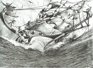 Storm Creators Arctic Ocean, 2017, (muste paperille) tekijältä Vincent Alexander Booth