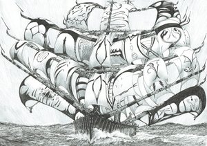 Storm Creators East Siberian Sea, 2017, (muste paperille) tekijältä Vincent Alexander Booth