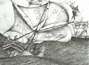 Storm Creators Indian Ocean, 2017, (muste paperille) tekijältä Vincent Alexander Booth