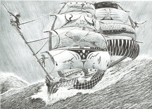 Storm Creators Irish Sea, 2017, (muste paperille) tekijältä Vincent Alexander Booth
