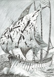 Storm Creators Kara Sea, 2017, (muste paperille) tekijältä Vincent Alexander Booth