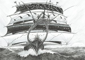 Storm Creators King Haakon VII Sea, 2017, (Tussi paperille) tekijältä Vincent Alexander Booth