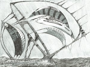 Storm Creators Laptev Sea, 2017, (Tussi paperille) tekijältä Vincent Alexander Booth