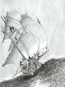 Storm Creators Molucca Sea, 2017, (muste paperille) tekijältä Vincent Alexander Booth
