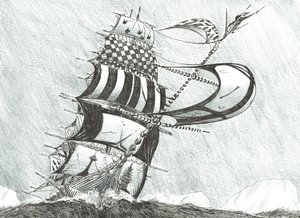 Myrskynluojat Prinssi Gustav Adolf Sea, 2017, (Tussi paperille) tekijältä Vincent Alexander Booth