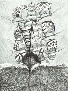 Storm Creators Ross Sea, 2017, (muste paperille) tekijältä Vincent Alexander Booth