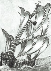 Storm Creators Solomon Sea, 2017, (muste paperille) tekijältä Vincent Alexander Booth