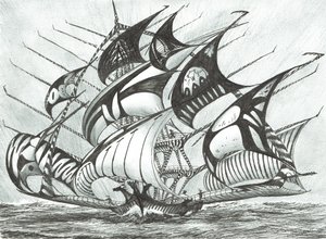 Storm Creators Visayan Sea, 2017, (muste paperille) tekijältä Vincent Alexander Booth