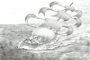 Storm Creators Yathkyed, 2023 (muste ja kynä paperille) tekijältä Vincent Alexander Booth