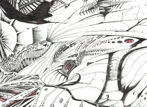 The Bringer of Red, 2016, (muste paperille) tekijältä Vincent Alexander Booth