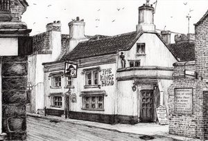 The Kings Head Yarmouth, 2008, (muste paperille) tekijältä Vincent Alexander Booth
