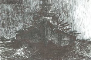 Tirpitz kovassa säässä 1942, 2004 tekijältä Vincent Alexander Booth