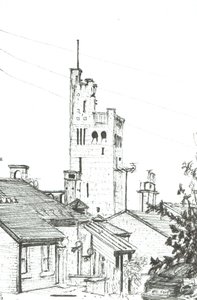 Tower in Knutsford, 2003, (muste paperille) tekijältä Vincent Alexander Booth