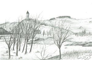 Wallacen muistomerkki; 2007; (mustetta paperille) tekijältä Vincent Alexander Booth