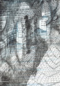 sivu 17, Linna Findhornin metsässä, 2006, (muste paperille) tekijältä Vincent Alexander Booth