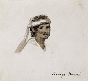 Navajo Warrior, 1869-1871 (akvarelli)