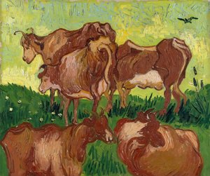 Lehmät Jacob Jordaensin jälkeen, 1890. tekijältä Vincent van Gogh