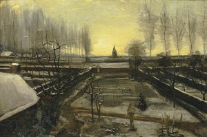 Nuenen pappilan puutarha lumessa, 1885. tekijältä Vincent van Gogh
