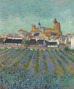 Näkymä Saintes-Maries-de-la-Meriin, 1888. tekijältä Vincent van Gogh