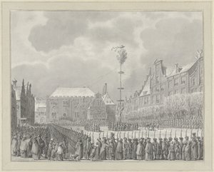 Stadtholder-oikeuden lakkauttaminen Grote Marktissa Haarlemissa, 1795