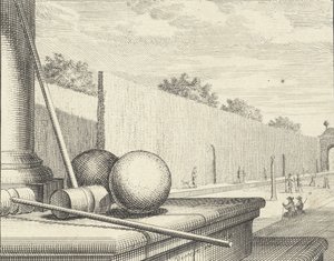 Krokettiominaisuudet ja krokettisoittimet taustalla, 1714. tekijältä Vincent Laurensz Vinne van der