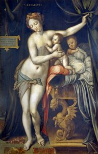 Vincent Sellaerin hyväntekeväisyysjärjestö (1490-1564), n. 1555 - Öljy puulle