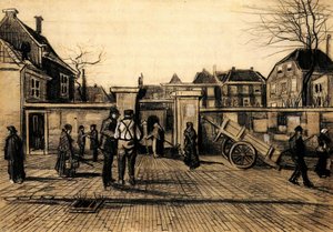 1882, Stadsbank van Leningin sisäänkäynti Haagissa. Vincent van Gogh tekijältä Vincent van Gogh