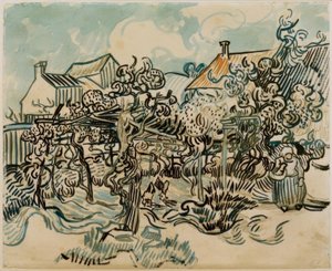Alter Weingarten mit Bäuerin tekijältä Vincent van Gogh
