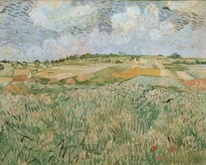 Auversin tasangolla sadepilviä tekijältä Vincent van Gogh