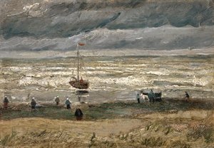 Hollanti: Zeegezicht bij Scheveningen Näkymä merelle Scheveningenissä tekijältä Vincent van Gogh
