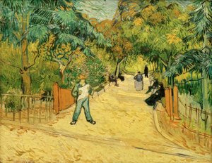Eingang zum Park Arlesissa ja Spaziergängernissä tekijältä Vincent van Gogh