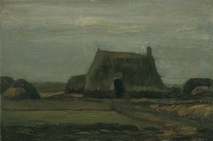Maatila, jossa on turpeen pinoja tekijältä Vincent van Gogh