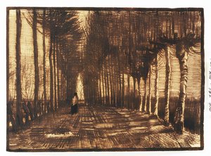 Hahmo tiellä, 1884 tekijältä Vincent van Gogh