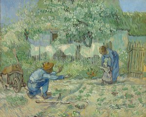Ensimmäiset askeleet Milletin jälkeen, 1890. tekijältä Vincent van Gogh